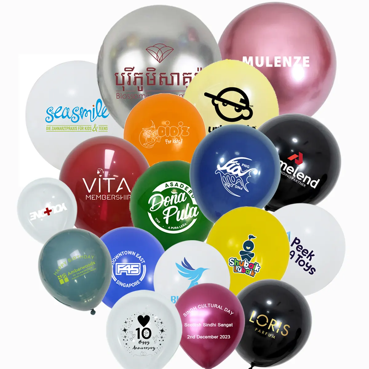 Xüsusi çap lateks balonu