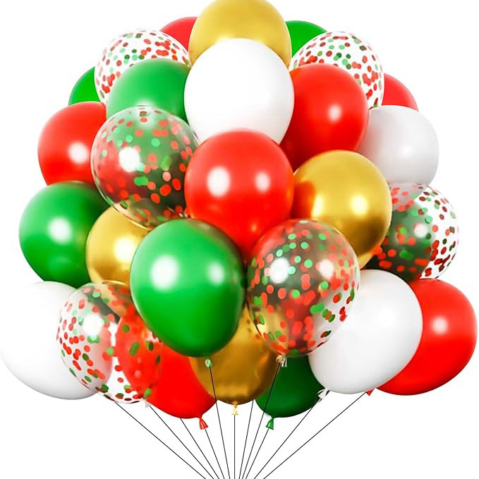 Qarışıq rəngli christmas balon dəsti