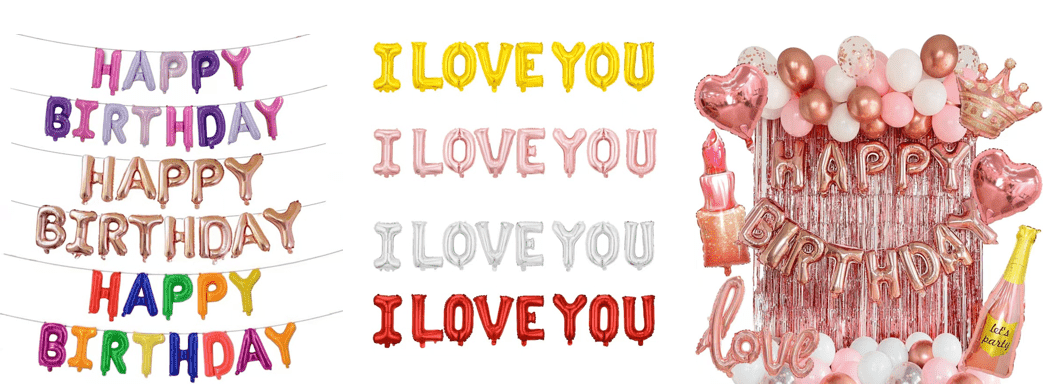 16 düymlük hərf folqa şarında hansı hərflər var? Pulsuz birləşməni dəstəkləyirsiniz?