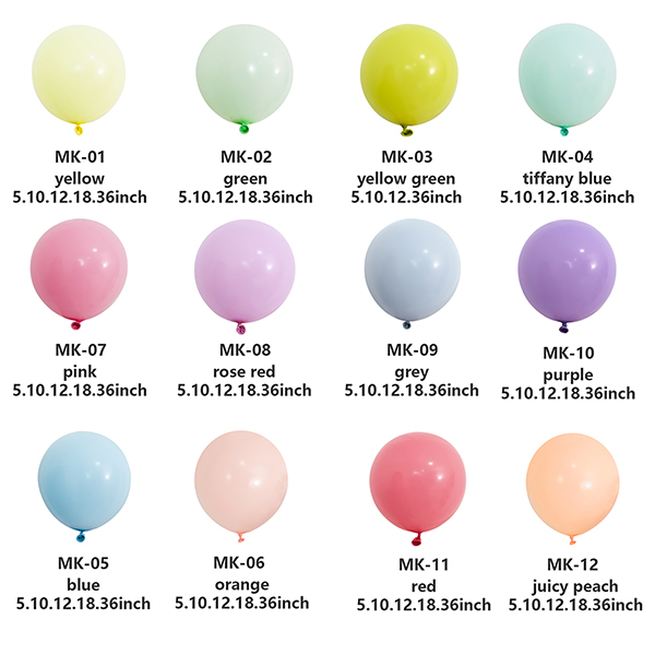 Qarışıq Paketlərdə Macaron Lateks Balon Kölgələrini Necə Belirtmək olar