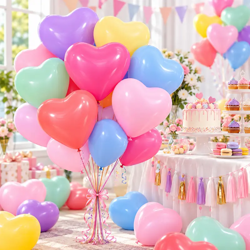 36 düymlük ürək lateks balonları