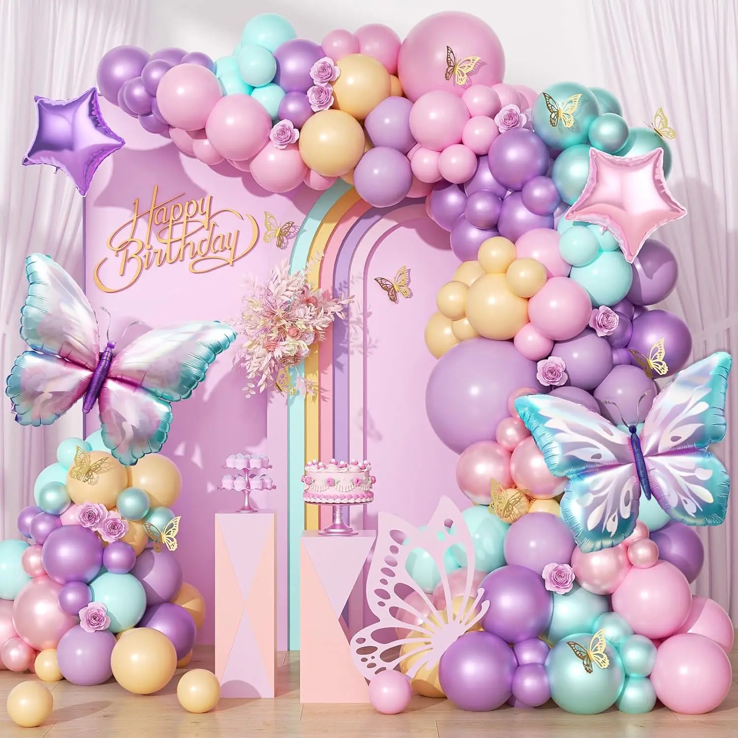Kəpənək Balon Çələng Dəsti