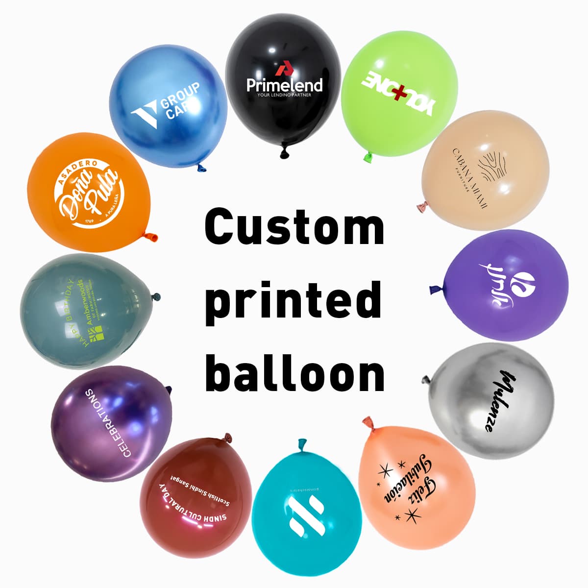 Xüsusi Logo Çaplı Lateks Balonlar