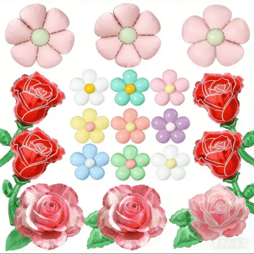 Çiçək folqa balonları