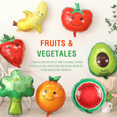 Meyvə və tərəvəz folqa balonları