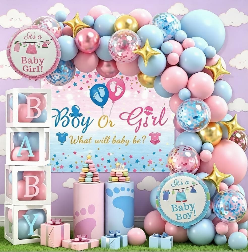 Gender Neytral Körpə Duş Balonu Garland Arch Kit
