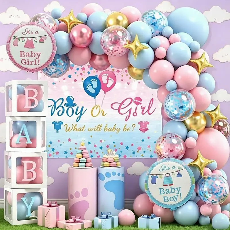 Gender Neytral Körpə Duş Balonu Garland Arch Kit
