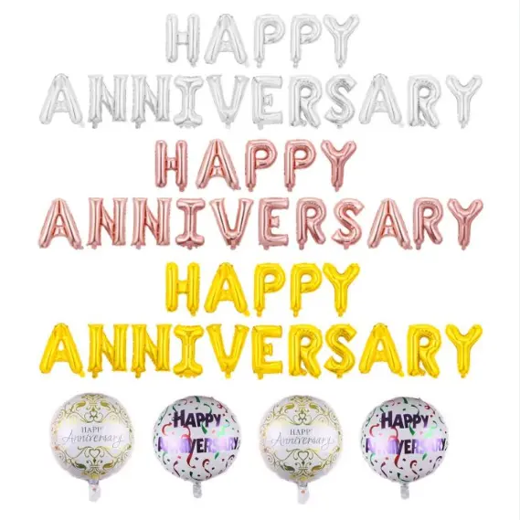 Yubileyiniz mübarək folqa şarı bəzəyi