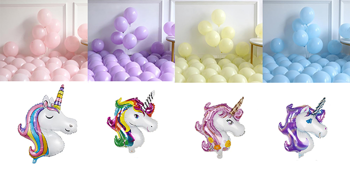 Unicorn balloon decorations