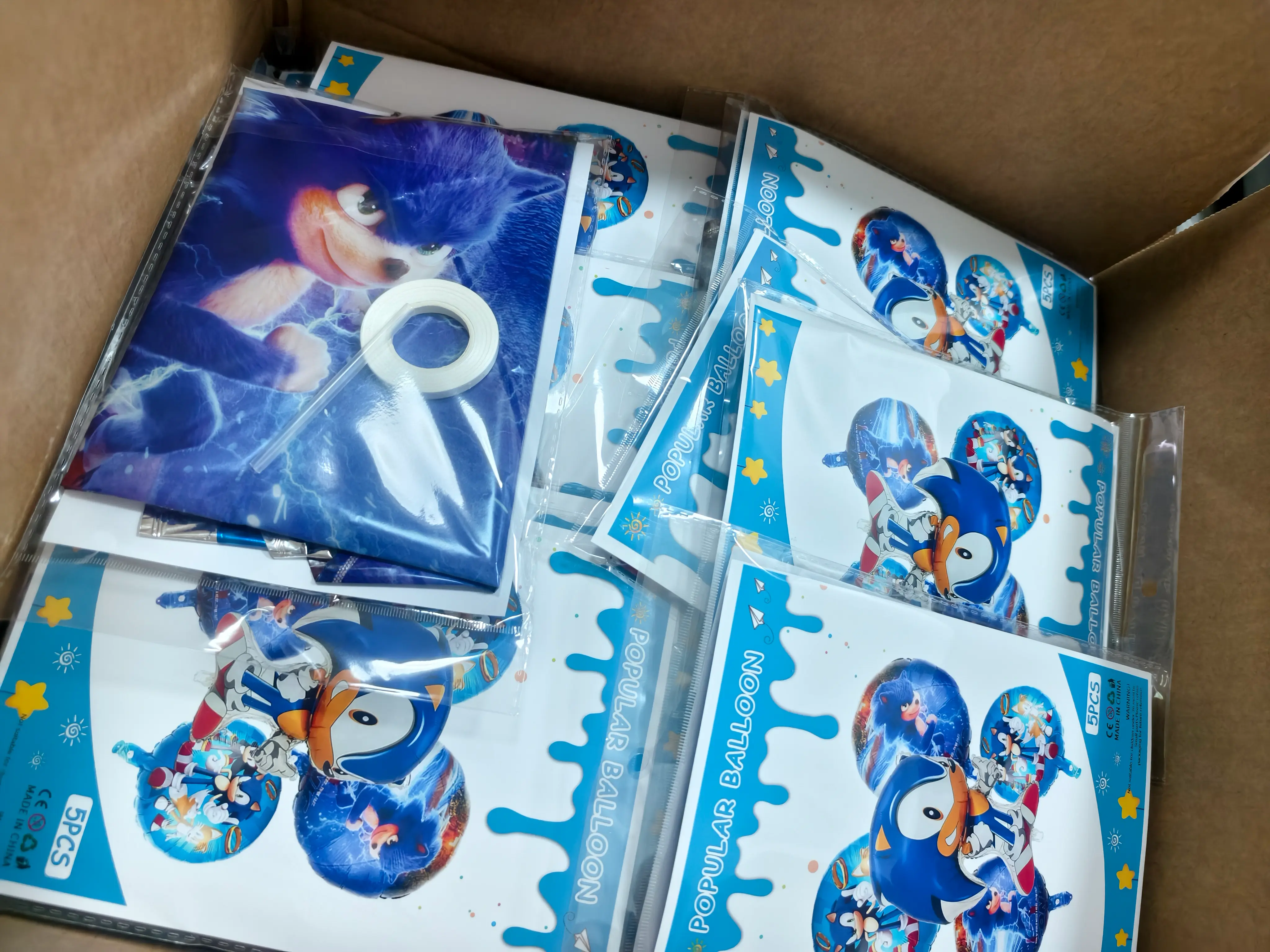 Finished foil balloons prepared for wholesale orders at Borun Balloon Factory