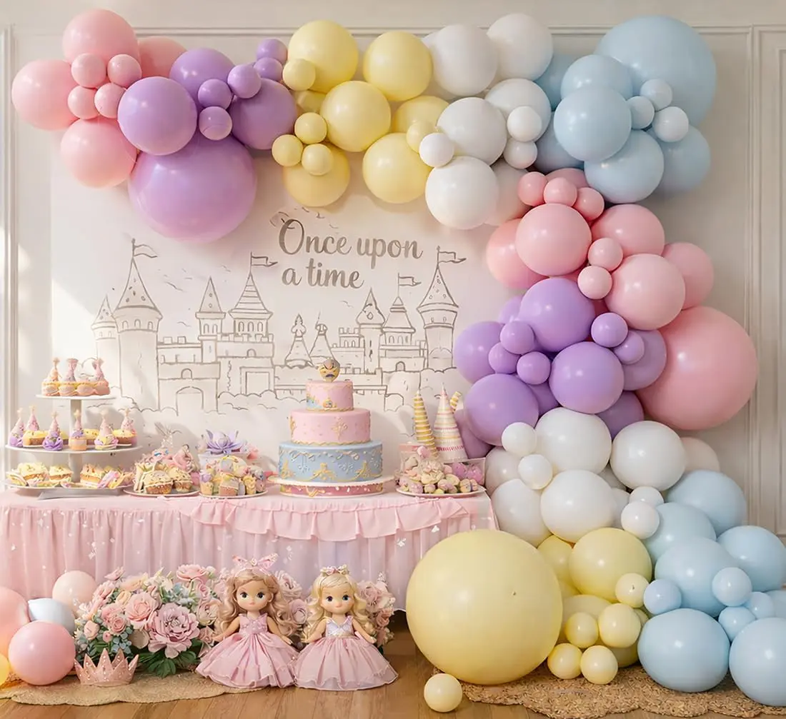 Macaron Pastel Balon Garland Arch Dəstləri