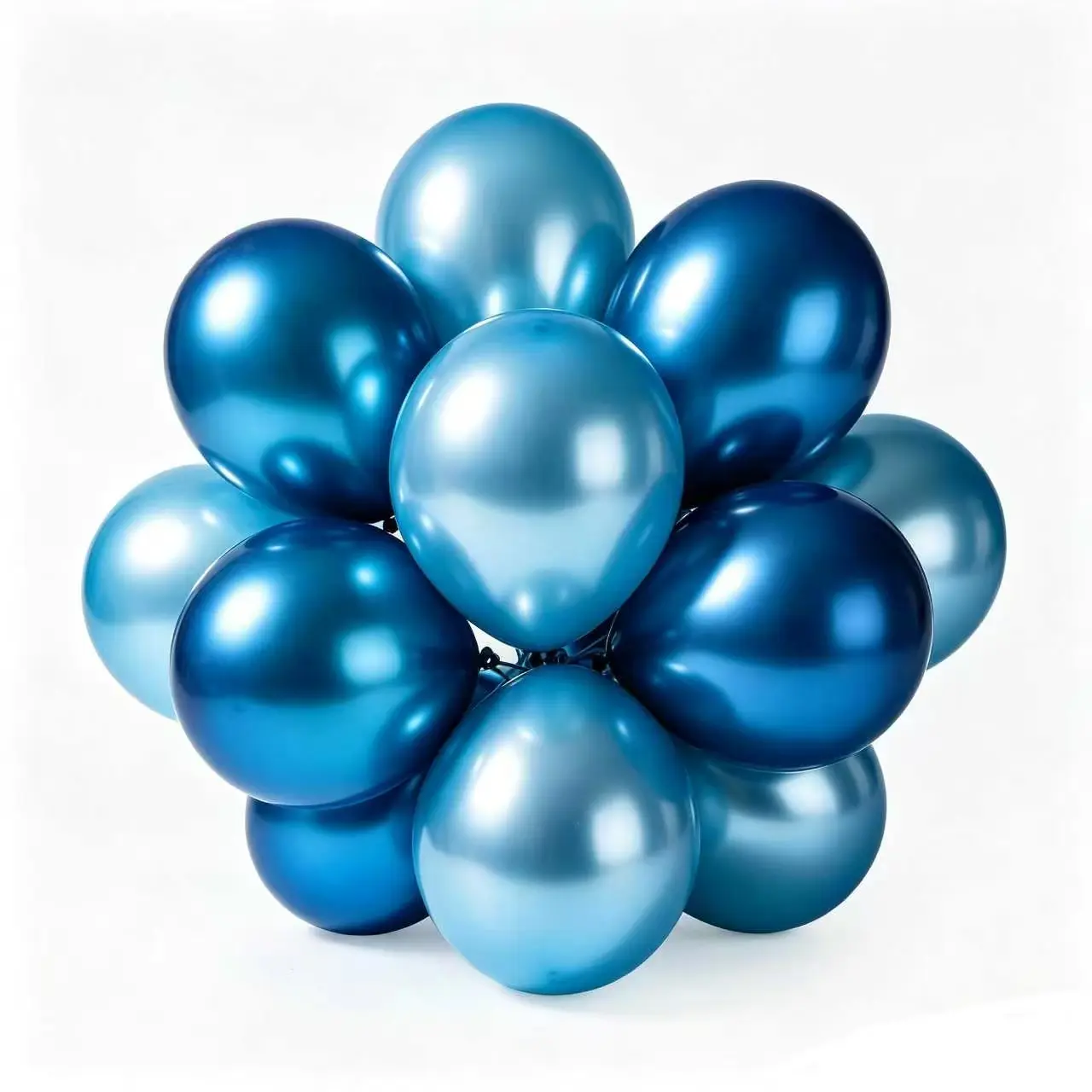 Metalik Mavi Balonlar