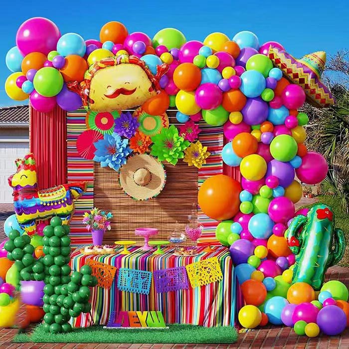 Meksika Fiesta Balon Arch Garland Kit