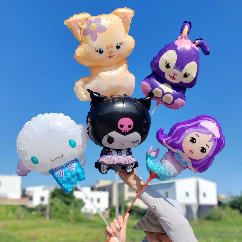 çubuqlar üzərində mini folqa balonları