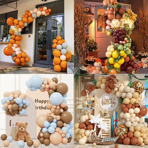 Retro rəngli balon garland dəsti