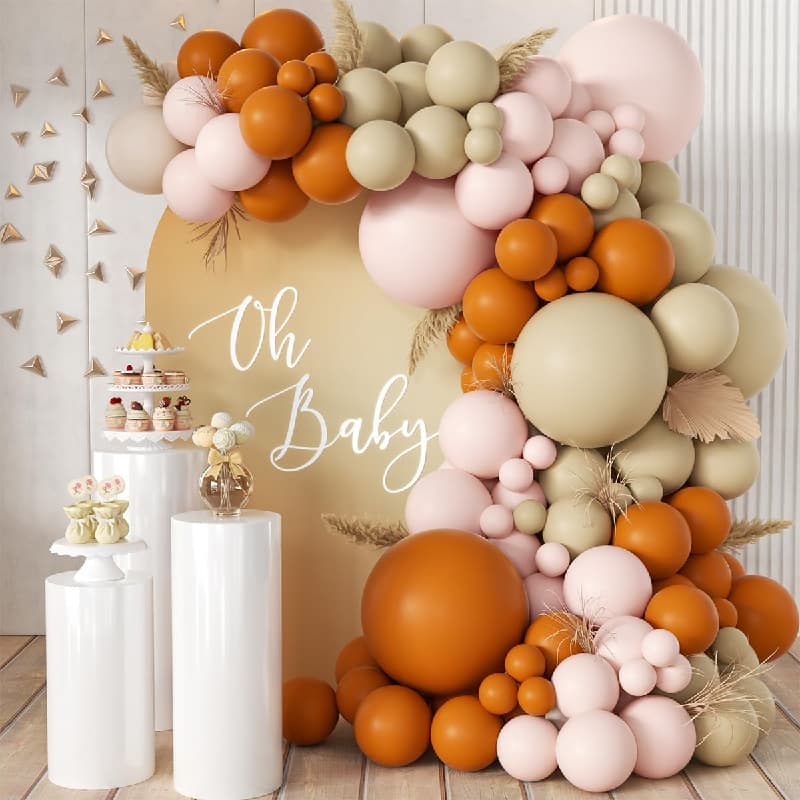 Terracotta Balon Garland Dəsti