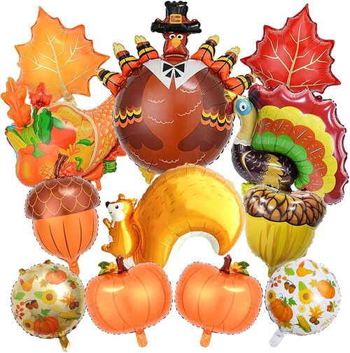 Şükran günü folqa balonları