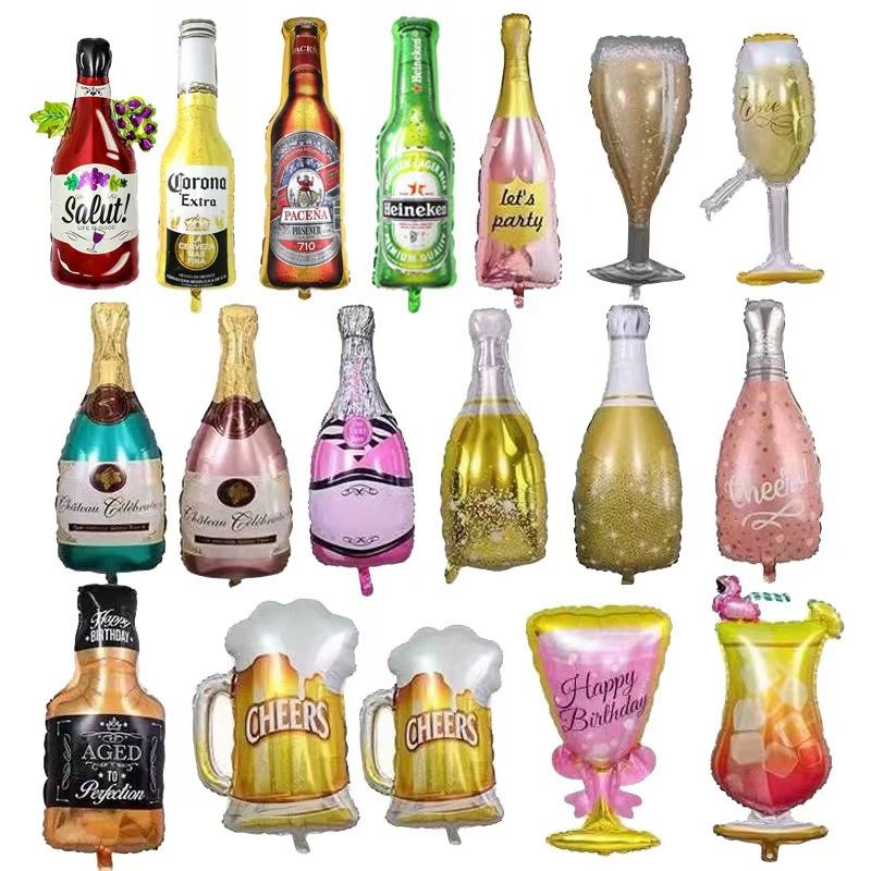 Şərab şüşəsi folqa balonları
